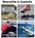 May be an image of 1 person, footwear and text that says 'Meanwhile in Australia ROAD SUBJECT...jpeg