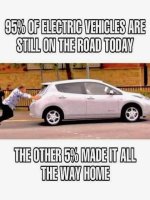 May be a meme of 1 person and text that says '95% OF ELECTRIC VEHICLES ARE STILL ON THE ROAD ...jpeg